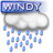 Windy rain Icon